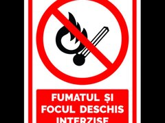 Indicator pentru fumatul si focul deschis interzise