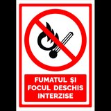 Indicator pentru fumatul si focul deschis interzise